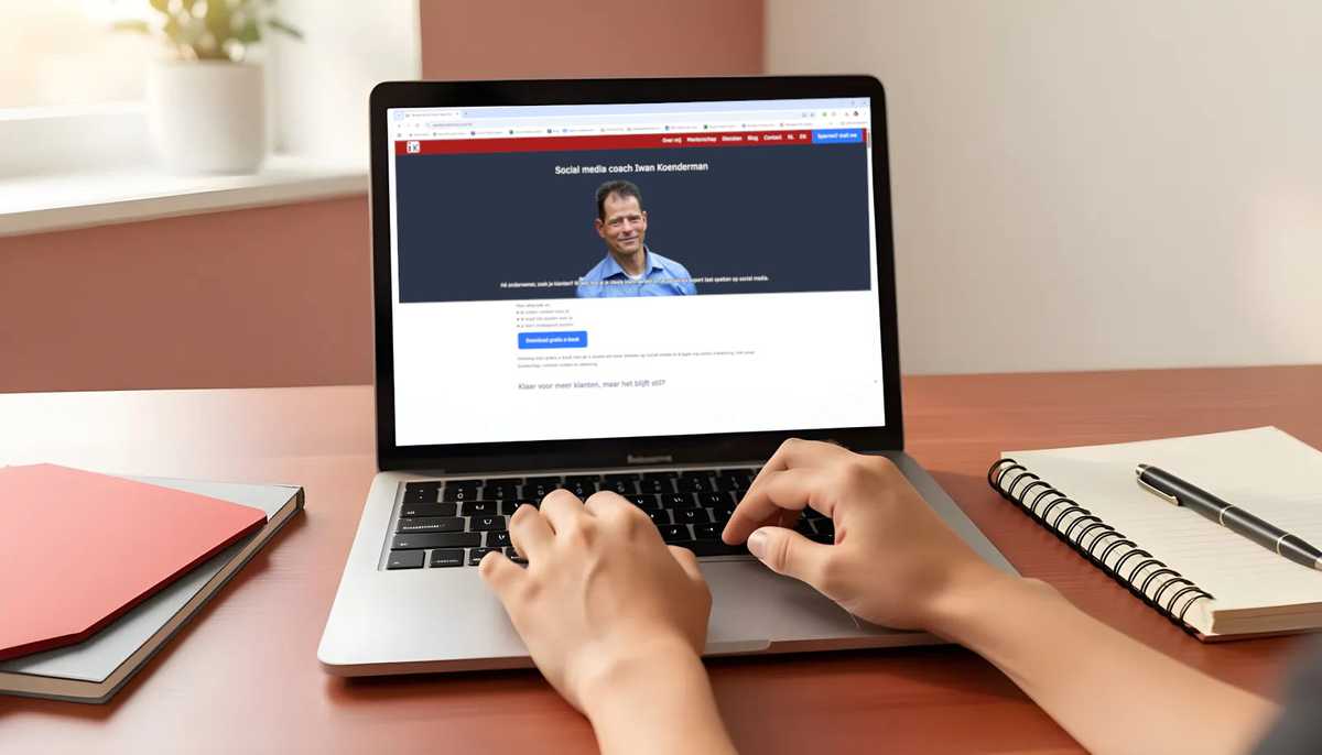 Iwan Koenderman werkend aan zijn website Iwan Koenderman werkend aan zijn website