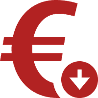Weergave van niet genoeg euro verdienen